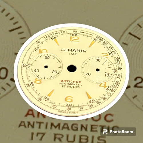 Cadran Lemania dial chronographe