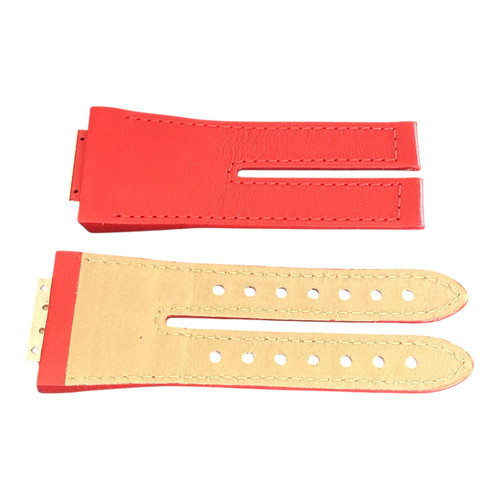 Bracelet Jorg Hysek cuir rouge 35mm NOS