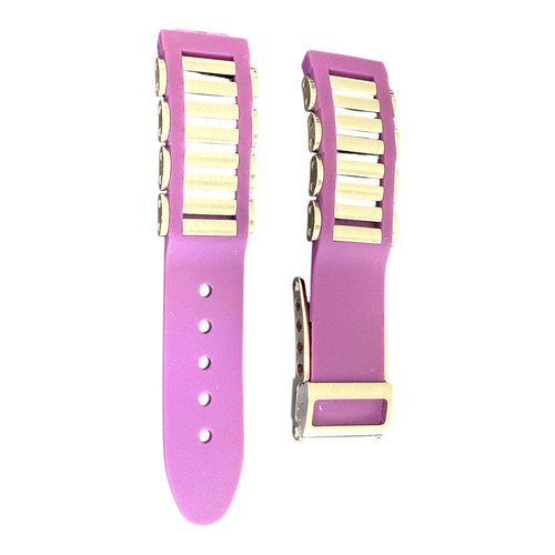 Jorg Hysek Kilada Armband violett 24/21mm mit Faltschliesse NOS