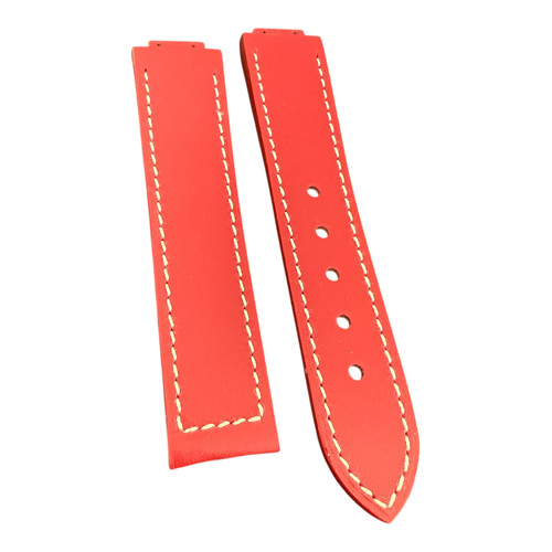 Jorg Hysek Uhrenarmband Leder Rot Grösse 9 NOS
