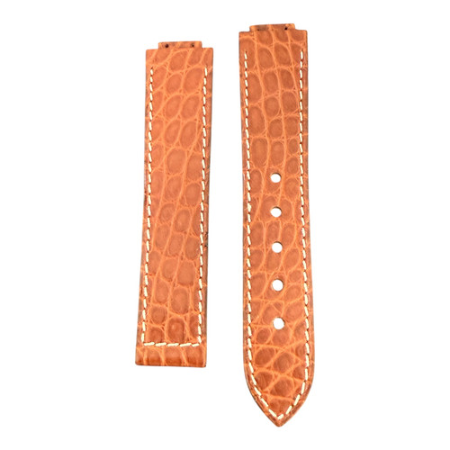 Jorg Hysek Uhrenarmband braunes Alligatorleder Grösse 9 NOS