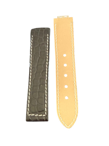 Jorg Hysek watch strap black alligator leather size 9 NOS