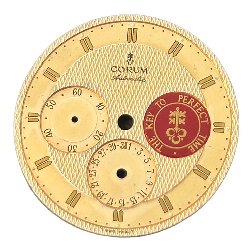 Corum chronograph dial THE KEY TO PERFECT TIME