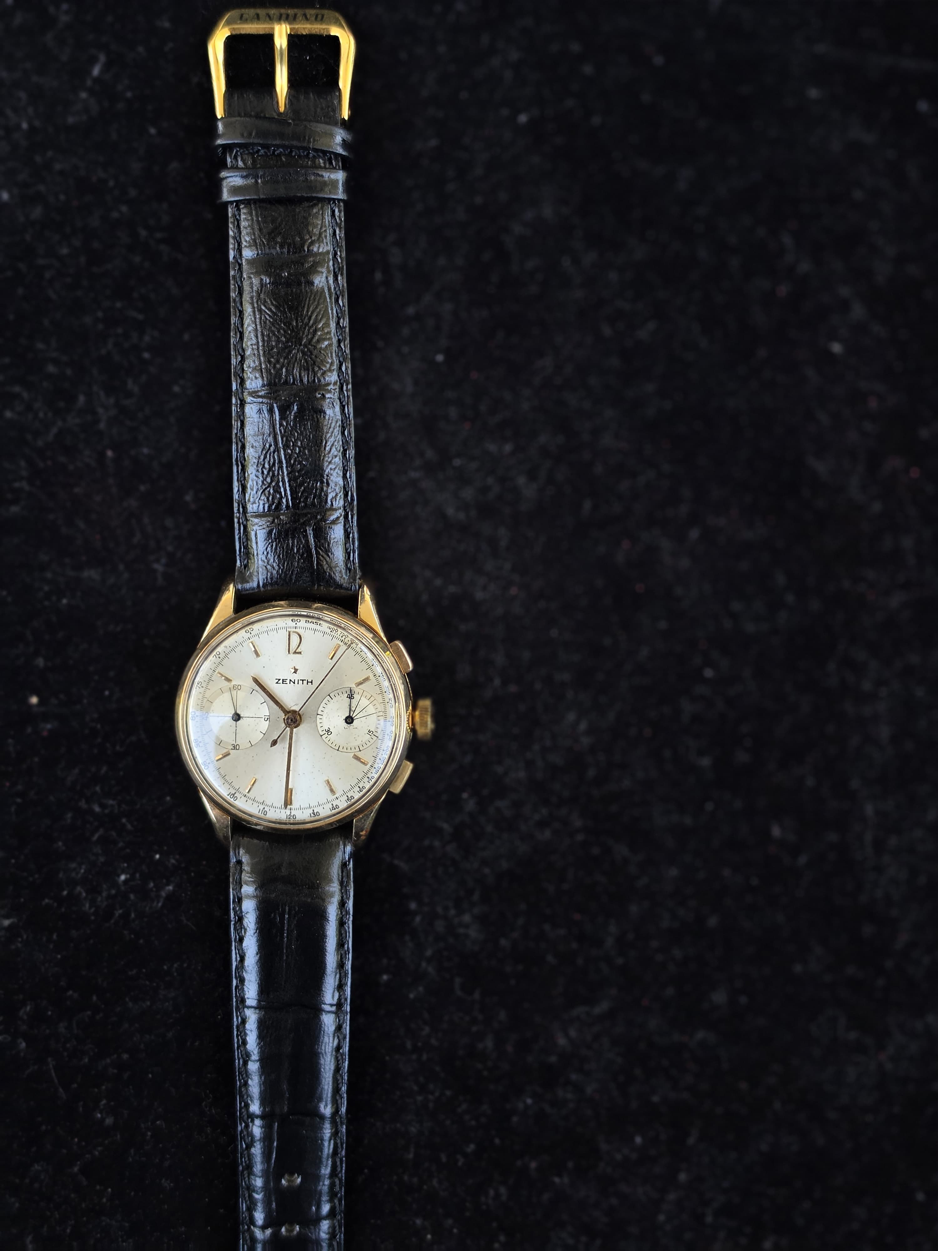 Zenith chronograph watch calibre 146 D in 18k rose gold
